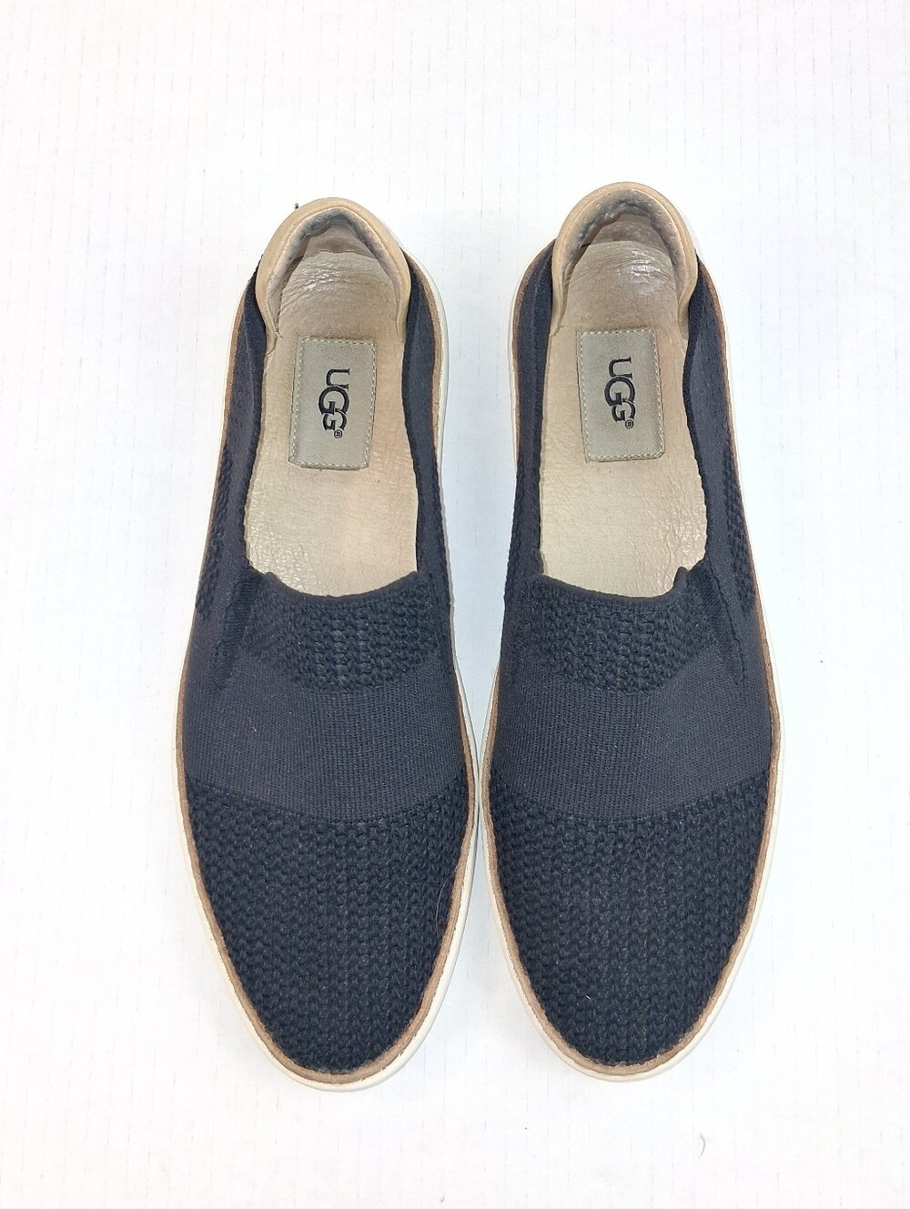 UGG Sammy Black Knit Slip On Casual Comfort Sneakers